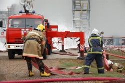 Пожар на химическом заводе в Буденновске